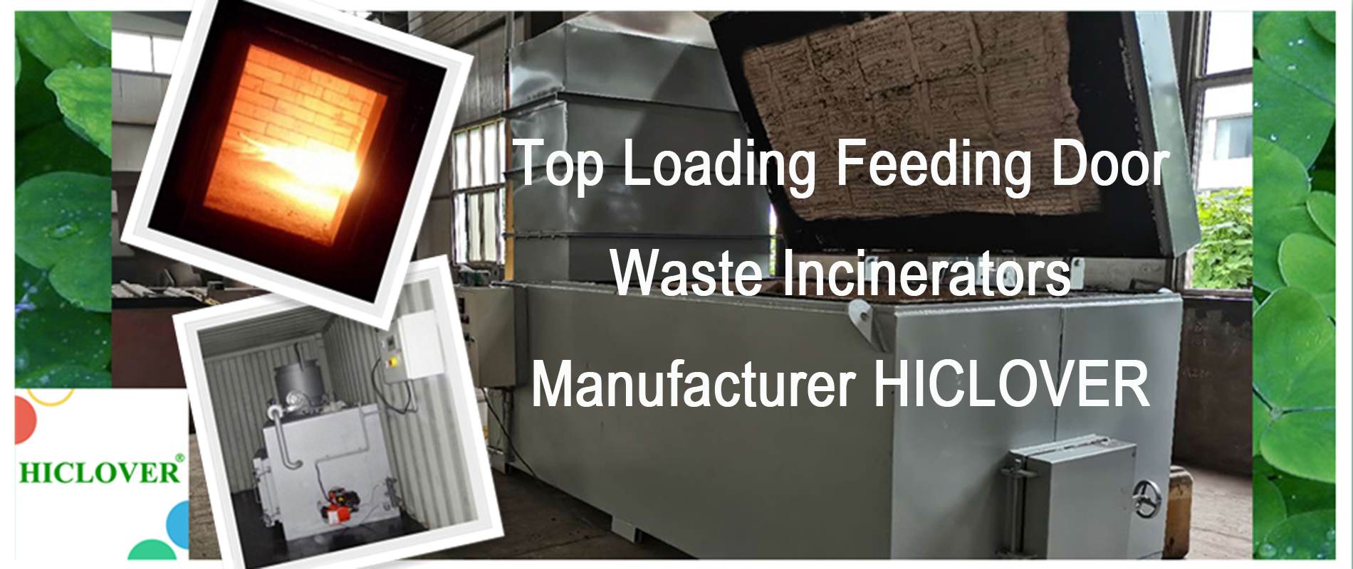 Large Incinerator Model TS800 Top Openning Door 800kgs/500kgs/300kgs